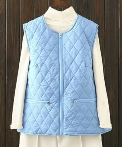 CELLABIE shop 19 Best deal ✔️ CELLABIE Light Blue Zip-Pocket Quilted Vest - 👩 Women ⌛