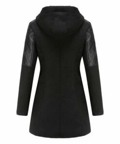 Wholesale 👏 CELLABIE Black Hooded Quilted-Panel Asymmetrical-Zip Jacket - 👩 Women 👏 -CELLABIE shop zu100971448 alt 2 tm1635532596