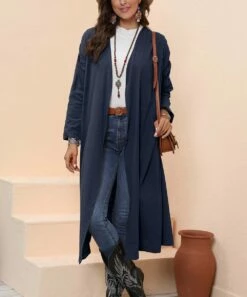 Discount 🛒 CELLABIE Navy Belted Pocket Duster - 👩 Women 😀 9 Discount 🛒 CELLABIE Navy Belted Pocket Duster - 👩 Women 😀 -CELLABIE shop zu101001204 alt 2 tm1635788446