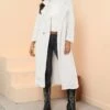 Budget 🔔 CELLABIE White Double-Breasted Fleece Trench 🧥 Coat - 👩 Women 🥰 -CELLABIE shop zu101186994 main tm1636477503