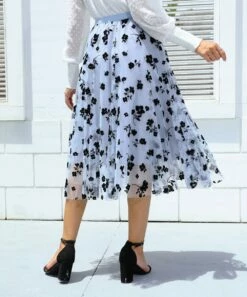Discount ๐คฉ CELLABIE Blue-Gray Black Floral Tulle-Overlay A-Line ๐ Skirt - ๐ฉ Women ๐ฏ 9 Discount ๐คฉ CELLABIE Blue-Gray Black Floral Tulle-Overlay A-Line ๐ Skirt - ๐ฉ Women ๐ฏ -CELLABIE shop zu101394361 alt 2 tm1661532153