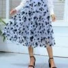 Discount 🤩 CELLABIE Blue-Gray Black Floral Tulle-Overlay A-Line 👗 Skirt - 👩 Women 💯 2 Discount 🤩 CELLABIE Blue-Gray Black Floral Tulle-Overlay A-Line 👗 Skirt - 👩 Women 💯 -CELLABIE shop zu101394361 main tm1661532153