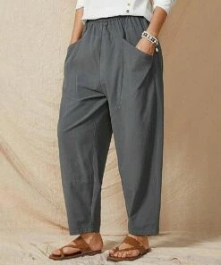 Brand new 🎁 CELLABIE Gray Pocket-Accent Wide-Leg Pants - 👩 Women 🧨 -CELLABIE shop zu101964288 alt 2 tm1638975471