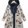 Top 10 🛒 CELLABIE White & Blue Floral Fleece-Lined Pocket Hoodie - 👩 Women 🤩