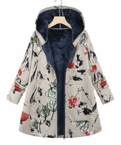 Top 10 🛒 CELLABIE White & Blue Floral Fleece-Lined Pocket Hoodie - 👩 Women 🤩