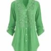 Best reviews of 👏 CELLABIE Grass Green Lace-Accent Curved-Hem Button-Up - 👩 Women 😉 2 Best reviews of 👏 CELLABIE Grass Green Lace-Accent Curved-Hem Button-Up - 👩 Women 😉 -CELLABIE shop zu102210694 main tm1640010750