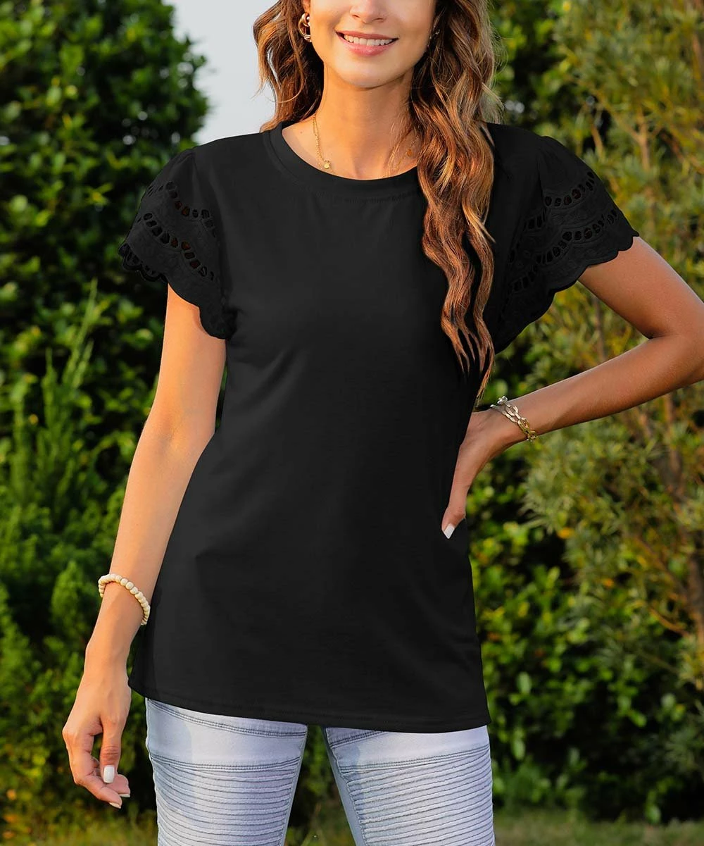 Best Pirce ๐ CELLABIE Apricot Eyelet-Accent Puff-Sleeve Top - ๐ฉ Women For Other ๐ฏ 7 Best Pirce ๐ CELLABIE Apricot Eyelet-Accent Puff-Sleeve Top - ๐ฉ Women For Other ๐ฏ - Image 5