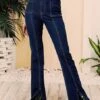 Wholesale ⭐ CELLABIE Dark Blue Seamed Bootcut 👖 Jeans - 👩 Women 👏