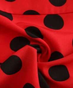 Budget 😍 CELLABIE Red & Black Polka Dot Trumpet-Hem Midi 👗 Dress - 👩 Women 💯 -CELLABIE shop zu104341939 alt 2 tm1647972760