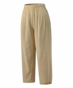 Promo 🛒 CELLABIE Khaki Pocket Elastic-Hem Crop Pants - 👩 Women ⌛ -CELLABIE shop zu104457552 alt 2 tm1648149946