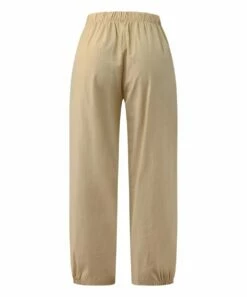 Promo 🛒 CELLABIE Khaki Pocket Elastic-Hem Crop Pants - 👩 Women ⌛ -CELLABIE shop zu104457552 alt 3 tm1648149946