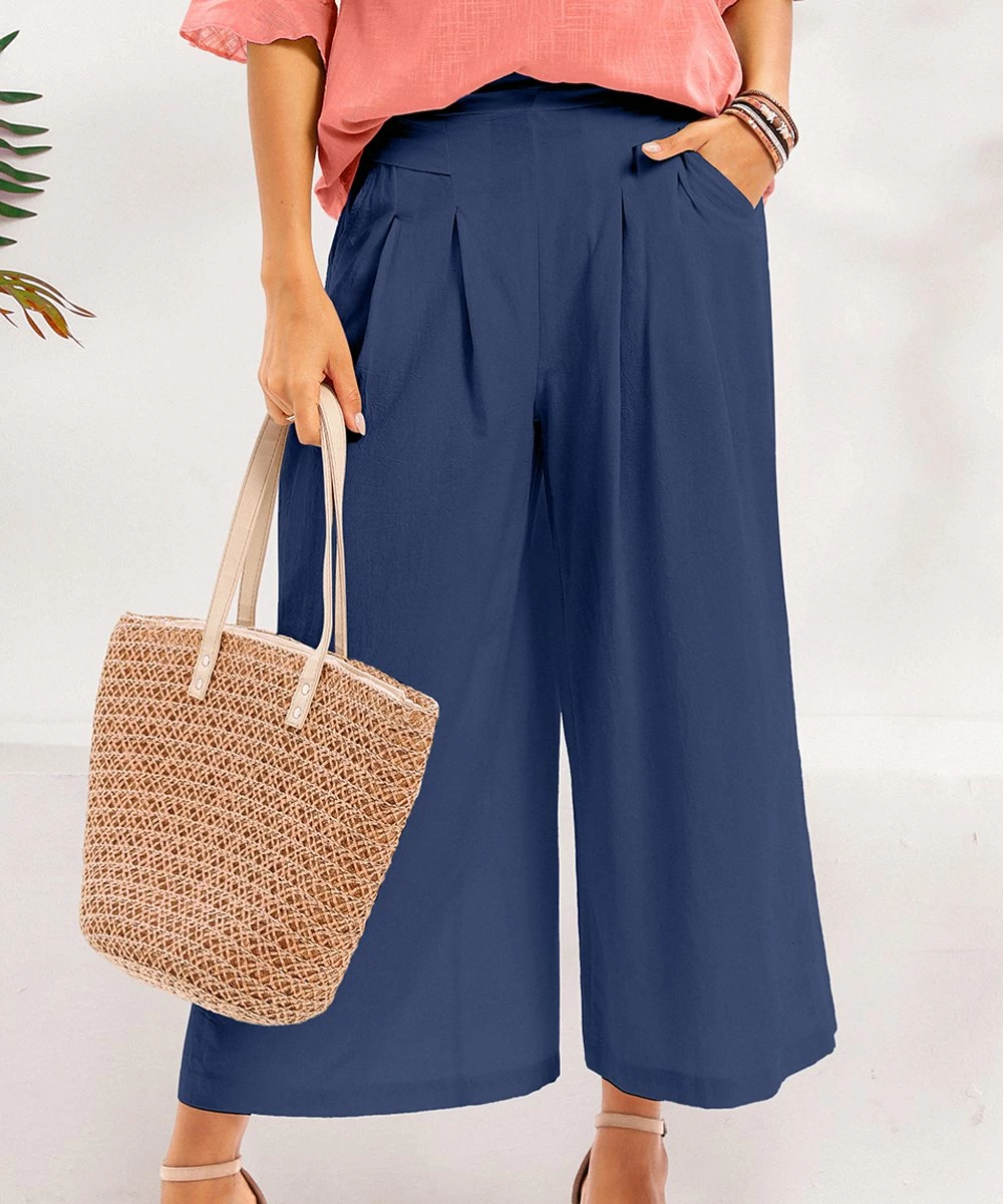 Best Sale ๐ CELLABIE Navy Wide-Leg Capri Pants - ๐ฉ Women ๐ 5 Best Sale ๐ CELLABIE Navy Wide-Leg Capri Pants - ๐ฉ Women ๐ - Image 3