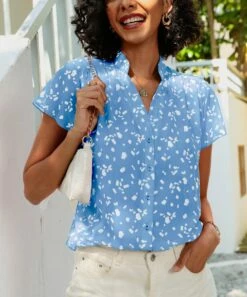 Top 10 ๐ CELLABIE Blue & White Abstract Mandarin-Collar Button-Up Top - ๐ฉ Women ๐ฅฐ 9 Top 10 ๐ CELLABIE Blue & White Abstract Mandarin-Collar Button-Up Top - ๐ฉ Women ๐ฅฐ -CELLABIE shop zu105078085 alt 2 tm1649950527