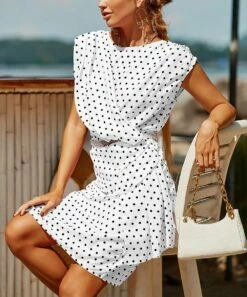 Brand new ❤️ CELLABIE White Dot Sleeveless Wrap 👗 Dress - 👩 Women 🤩 -CELLABIE shop zu105237314 alt 2 tm1650460467