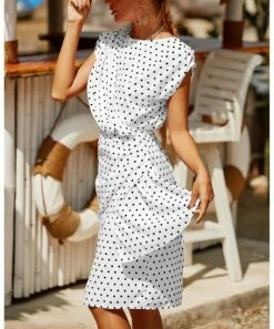 Brand new ❤️ CELLABIE White Dot Sleeveless Wrap 👗 Dress - 👩 Women 🤩 -CELLABIE shop zu105237314 alt 4 tm1650460467