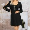 Buy 👏 CELLABIE Black Cutout Long-Sleeve Scoop Neck 👗 Dress - 👩 Women ✨ 1 Buy 👏 CELLABIE Black Cutout Long-Sleeve Scoop Neck 👗 Dress - 👩 Women ✨ -CELLABIE shop zu105388910 main tm1651082438