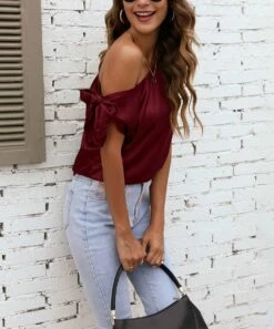 Buy ๐ฅฐ CELLABIE Red Wine Bow-Detail Off-Shoulder Top - ๐ฉ Women ๐ฅฐ 9 Buy ๐ฅฐ CELLABIE Red Wine Bow-Detail Off-Shoulder Top - ๐ฉ Women ๐ฅฐ -CELLABIE shop zu105442317 alt 3 tm1651165846