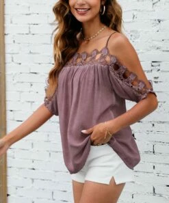 Discount ⭐ CELLABIE Pink Lace Draping Cutout Tank - 👩 Women 😉 -CELLABIE shop zu105442380 alt 3 tm1651165846