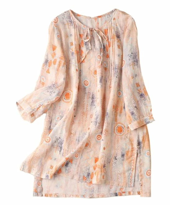 Best reviews of ๐ฅ CELLABIE Orange Floral Pleated Tunic - ๐ฉ Women For Other ๐ฅฐ 4 Best reviews of ๐ฅ CELLABIE Orange Floral Pleated Tunic - ๐ฉ Women For Other ๐ฅฐ - Image 2