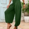 Coupon 😍 CELLABIE Green High-Waist Drawstring-Hem Harem Pants - 👩 Women 🧨 -CELLABIE shop zu106017234 main tm1652901735