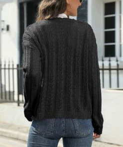 Promo ⌛ CELLABIE Black Lace Scallop-Trim Button-Up Cardigan - 👩 Women ✨ 7 Promo ⌛ CELLABIE Black Lace Scallop-Trim Button-Up Cardigan - 👩 Women ✨ -CELLABIE shop zu110335993 alt 2 tm1669164343