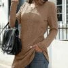 Cheap 🎉 CELLABIE Khaki Cable-Knit Long-Sleeve Sweater Tunic - 👩 Women 🔥 -CELLABIE shop zu110336018 main tm1668644813