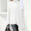 Outlet ๐ CELLABIE White Turtleneck Asymmetrical Poncho - ๐ฉ Women ๐ 1 Outlet ๐ CELLABIE White Turtleneck Asymmetrical Poncho - ๐ฉ Women ๐ -CELLABIE shop zu110344518 main tm1669063833