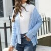 Hot Sale 🧨 CELLABIE Blue Lace Scallop-Trim Button-Up Cardigan - 👩 Women 😉 -CELLABIE shop zu110344521 main tm1669063833
