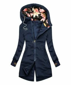 Best deal ✨ CELLABIE Navy Pocket Contrast-Hood Thumbhole Zip-Up Hoodie - 👩 Women 👏