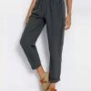 Cheapest 😍 CELLABIE Gray Pocket Cuff-Hem Crop Pants - 👩 Women ✨ -CELLABIE shop zu93802079 main tm1614798419