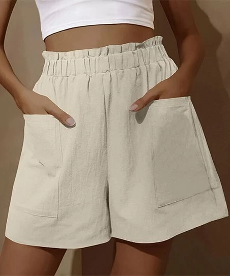 Cheap ๐ CELLABIE Ivory Ruffle-Waist Pocket Shorts - ๐ฉ Women ๐ 3 Cheap ๐ CELLABIE Ivory Ruffle-Waist Pocket Shorts - ๐ฉ Women ๐