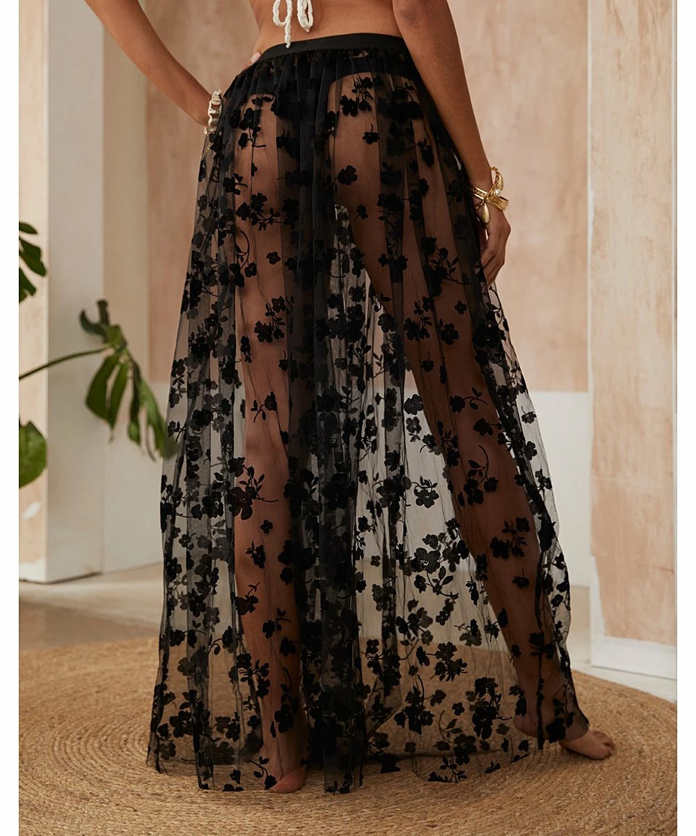 Best reviews of ⌛ CELLABIE Black Sheer Lace Floral Maxi 👗 Skirt - 👩 Women ⌛ 4 Best reviews of ⌛ CELLABIE Black Sheer Lace Floral Maxi 👗 Skirt - 👩 Women ⌛ - Image 2