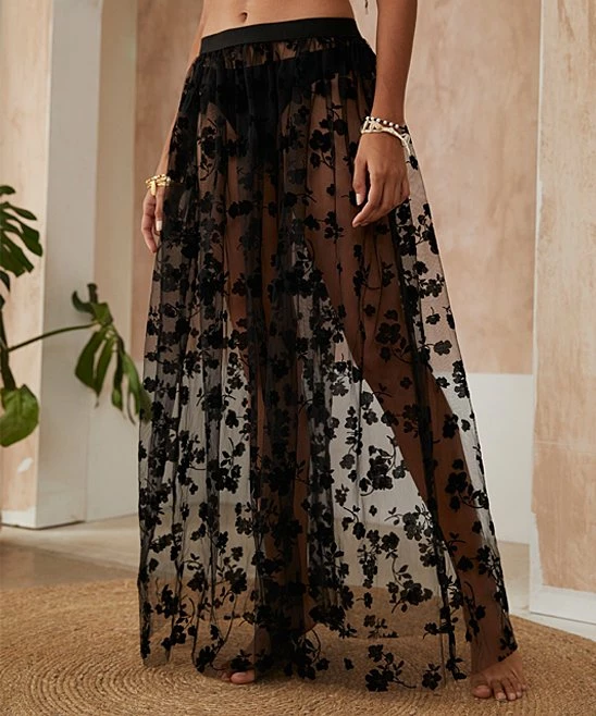 Best reviews of ⌛ CELLABIE Black Sheer Lace Floral Maxi 👗 Skirt - 👩 Women ⌛ 3 Best reviews of ⌛ CELLABIE Black Sheer Lace Floral Maxi 👗 Skirt - 👩 Women ⌛