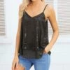 Buy 🔔 CELLABIE Black Sequin Camisole - 👩 Women 🧨 -CELLABIE shop zu97093653 main tm1661532153