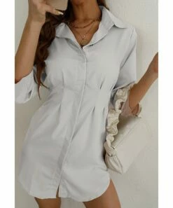 Discount 🔔 CELLABIE White Button-Front 👕 Shirt 👗 Dress - 👩 Women 🌟 7 Discount 🔔 CELLABIE White Button-Front 👕 Shirt 👗 Dress - 👩 Women 🌟 -CELLABIE shop zu97093659 alt 2 tm1624636803