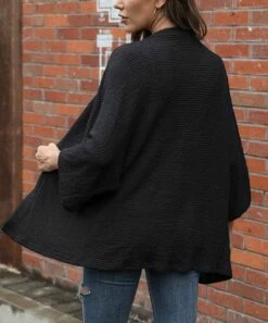 Best reviews of 😍 CELLABIE Black Open-Front Cardigan - 👩 Women 🧨 -CELLABIE shop zu98089656 alt 4 tm1627410117