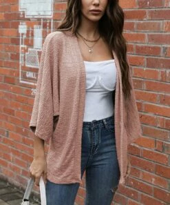 Brand new 😀 CELLABIE Peach Open-Front Cardigan - 👩 Women 🥰 -CELLABIE shop zu98089700 alt 2 tm1627410117
