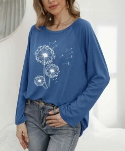 Outlet 🔔 CELLABIE Blue & White Dandelion Tunic - 👩 Women 😍
