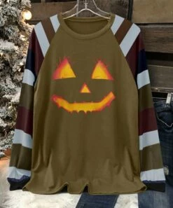 Buy ✔️ CELLABIE Brown Jack-O'-Lantern Long-Sleeve Top - 👩 Women 🌟