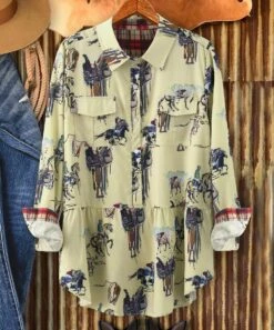 CELLABIE shop 25 Best deal 🎁 CELLABIE Pale Yellow Equestrian Chest-Pocket Button-Up - 👩 Women 😉